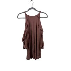 Magnolia South Cold Shoulder Mauve Top Size Small